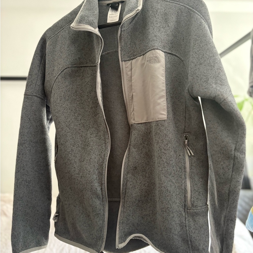 The North Face Fleece Jacket, Size M, Grey, Like New